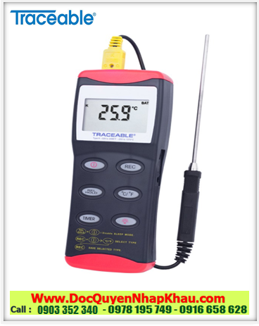 Nhiệt kế Nhiệt độ K –200 đến1370°C, 4007 Traceable® Memory Wide-Range Thermometer